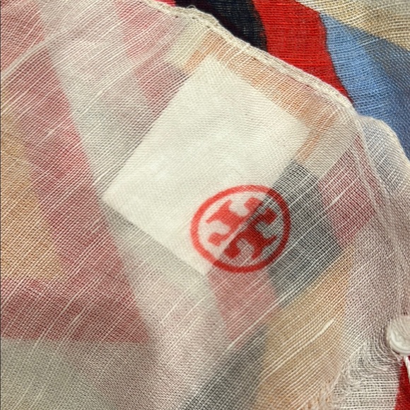 Tory Burch Colorful Geometric Pattern Scarf - Picture 3 of 7